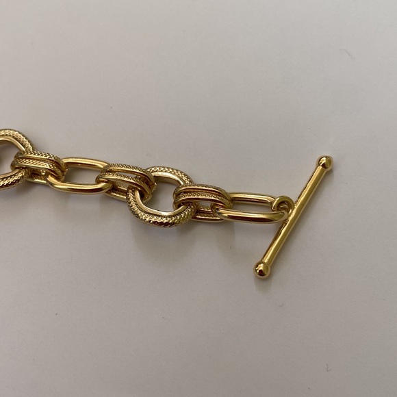 Tiffany style gold chain link adjustable bracelet - Picture 4 of 10